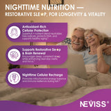 NEVISS etiqueta nutricional mostrando ingredientes clave y transparencia