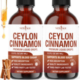 NEW AGE frasco frontal de Ceylon Cinnamon Tincture Drops muestra etiqueta clara y tamaño