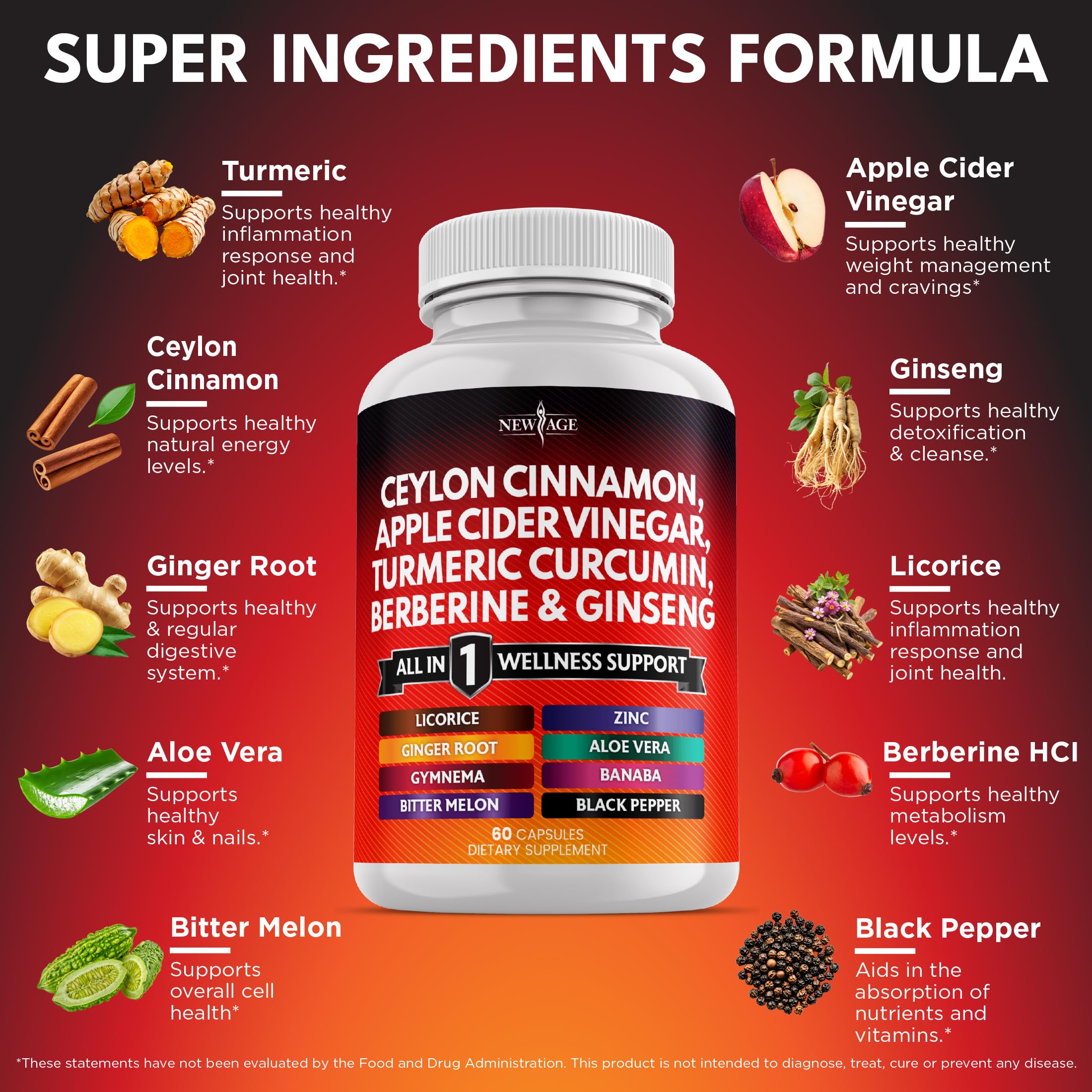 NEW AGE etiqueta detalle con lista de ingredientes y recomendaciones claras