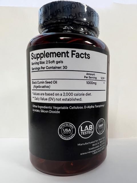 NEW AGE etiqueta con información del producto, ingredientes y origen Made in America