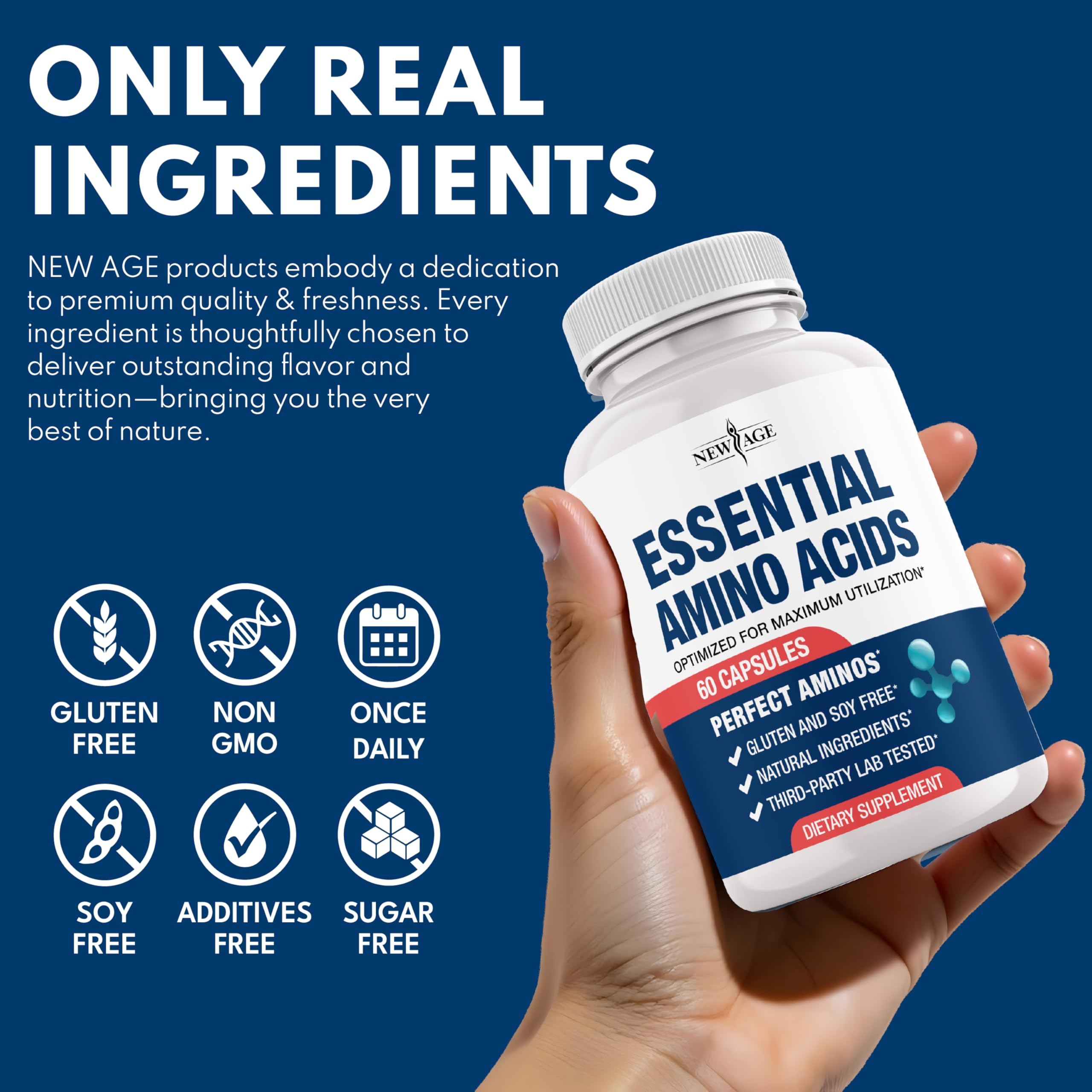 NEW AGE etiqueta nutricional enfocada en ingredientes y pureza