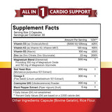 NEW AGE ingredientes omega 3-6-9 y levadura roja en primer plano informativo