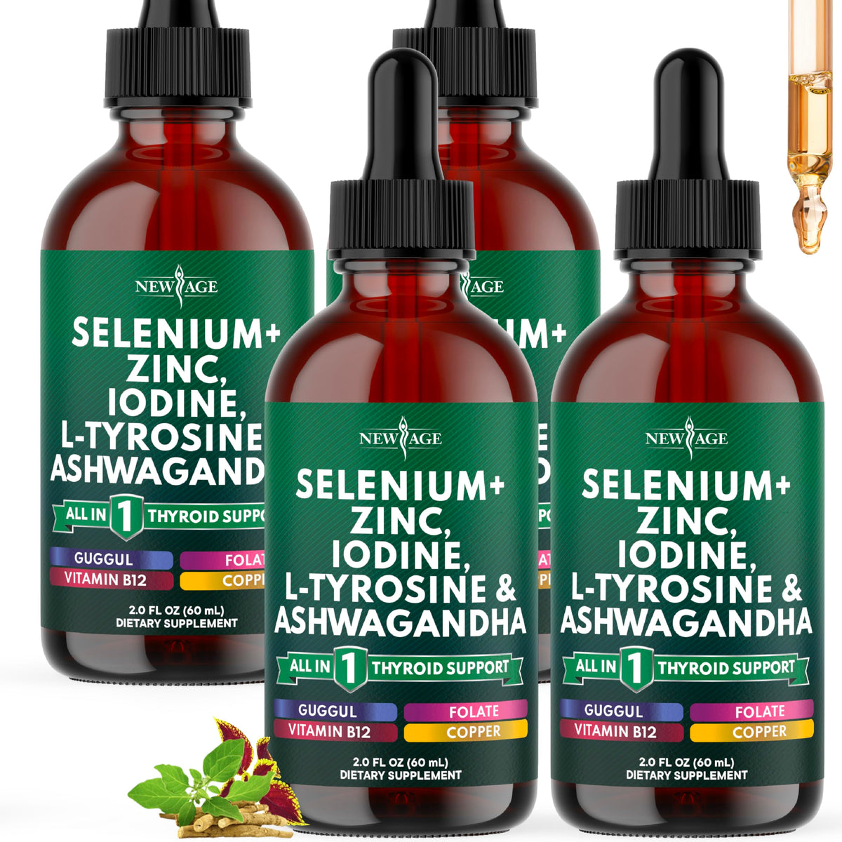 NEW AGE frontal del envase claro y legible que facilita decisión de compra