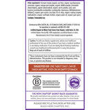 New Chapter etiqueta con certificaciones kosher y Non-GMO para confianza del producto