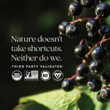 New Chapter etiqueta con certificaciones USDA Organic y Non-GMO visibles