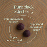New Chapter ingredientes orgánicos y puré de fruta natural en primer plano