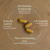 New Chapter madre tomando suplemento, apoyo nutricional durante lactancia