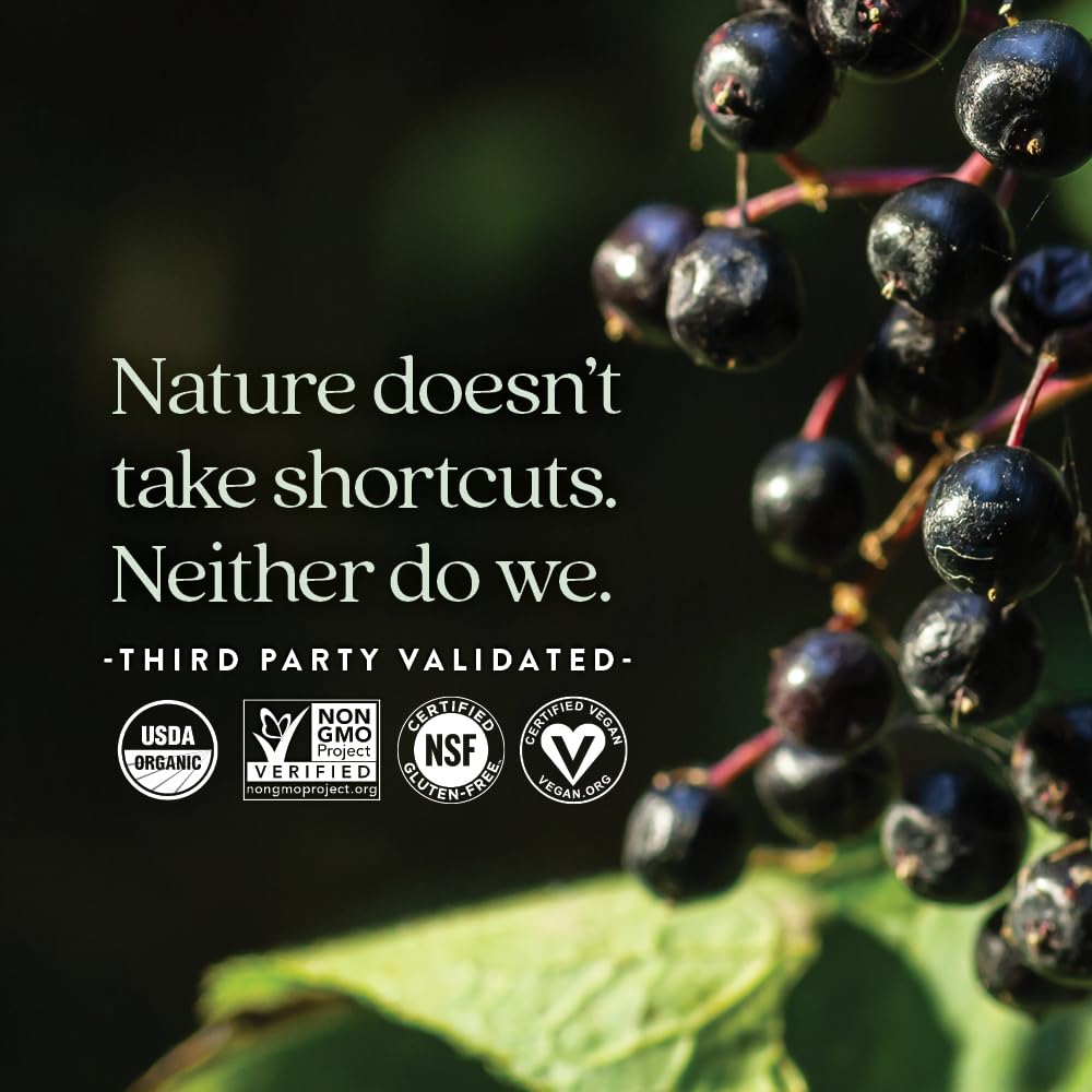 New Chapter etiqueta con certificaciones USDA Organic y Non-GMO