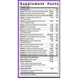 New Chapter etiqueta nutricional en primer plano para ver ingredientes clave