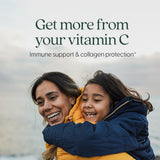 New Chapter primer plano de tableta y textura fácil de tragar