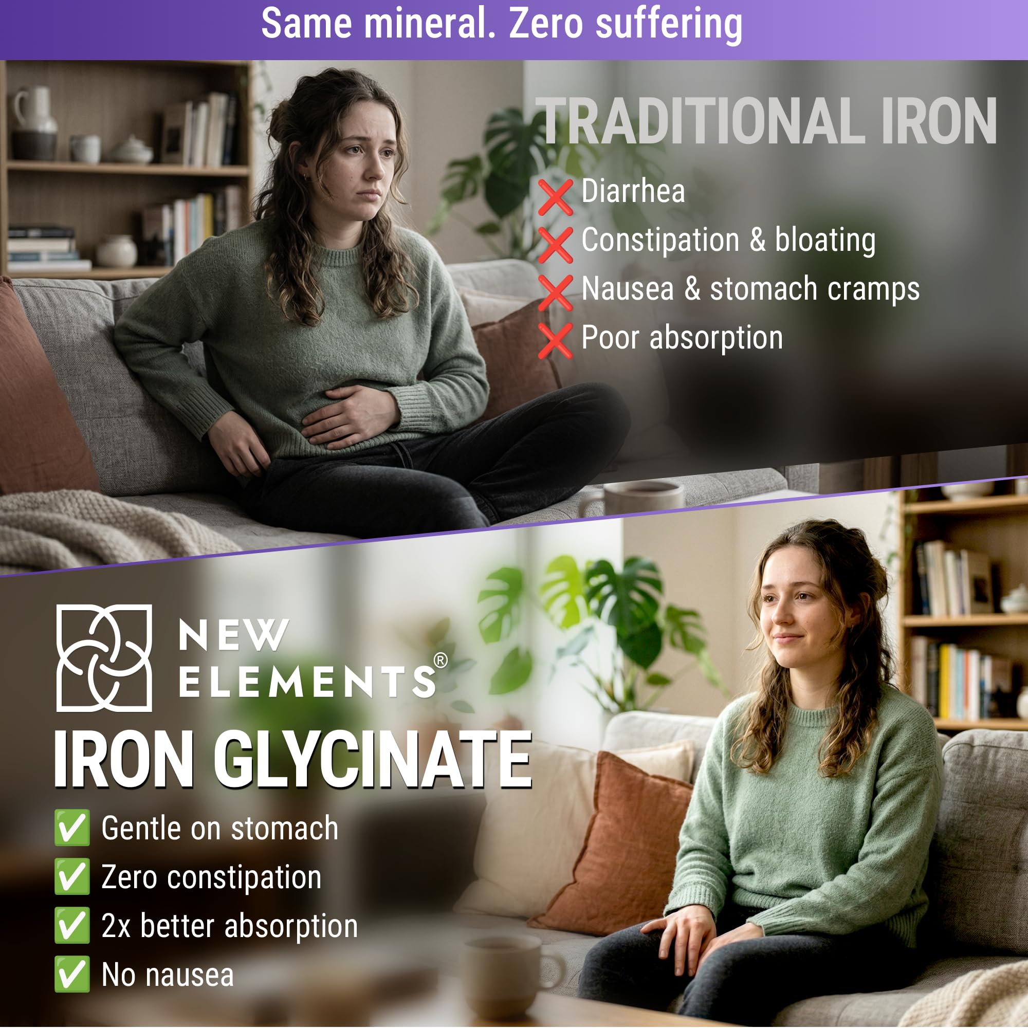 New Elements comparación de tamaño con moneda para referencia visual clara