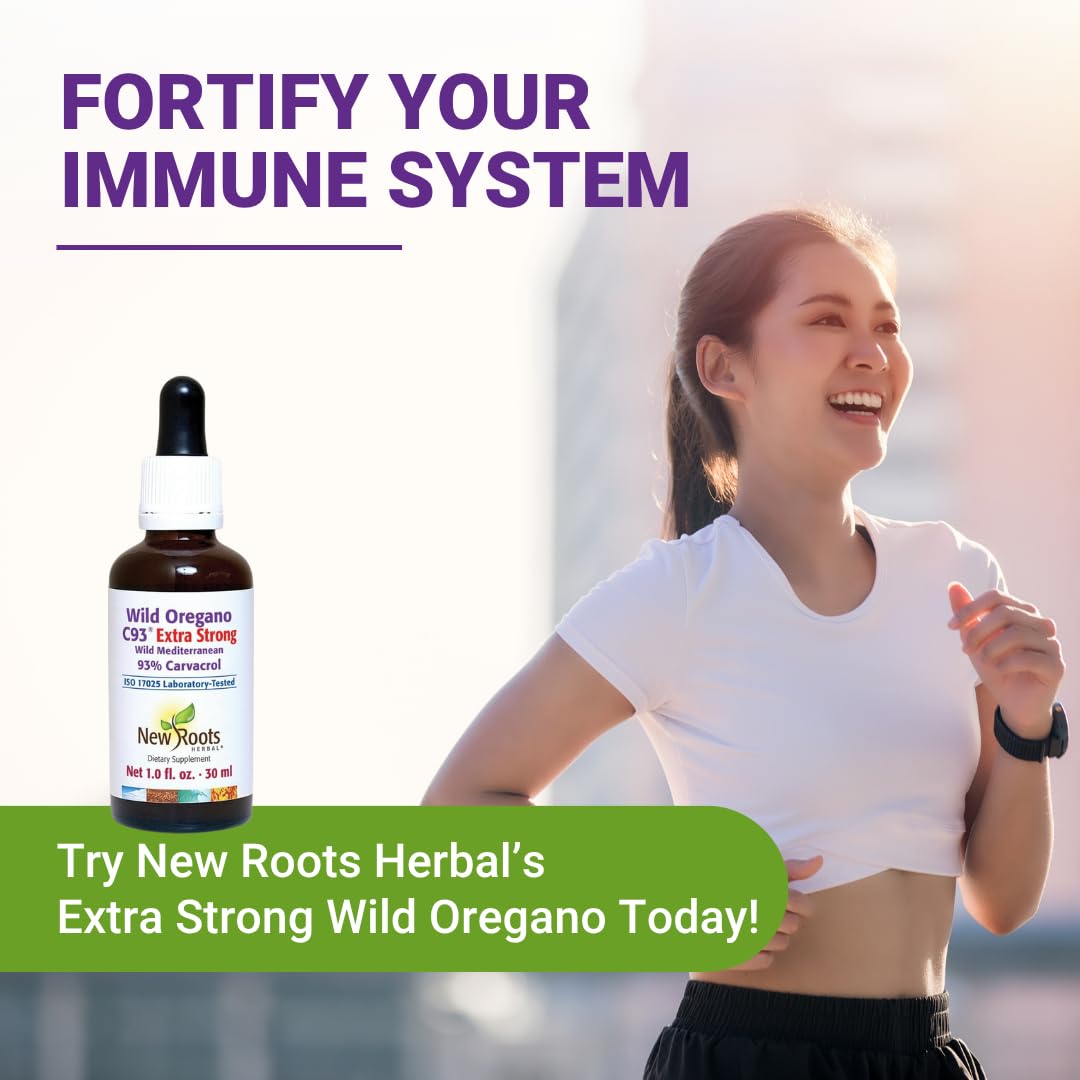 NEW ROOTS HERBAL empaque abierto con información y pruebas de laboratorio