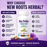 NEW ROOTS HERBAL cápsulas junto a moneda para comparar tamaño