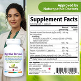 NEW ROOTS HERBAL etiqueta con lista de enzimas y características limpias