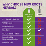 NEW ROOTS HERBAL gotas dosificadas en cuchara indicando control y precisión