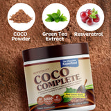 New Vitality Coco Complete polvo textura cercana que resalta pureza