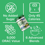 New Vitality vaso con Royal Greens listo para beber y energizar