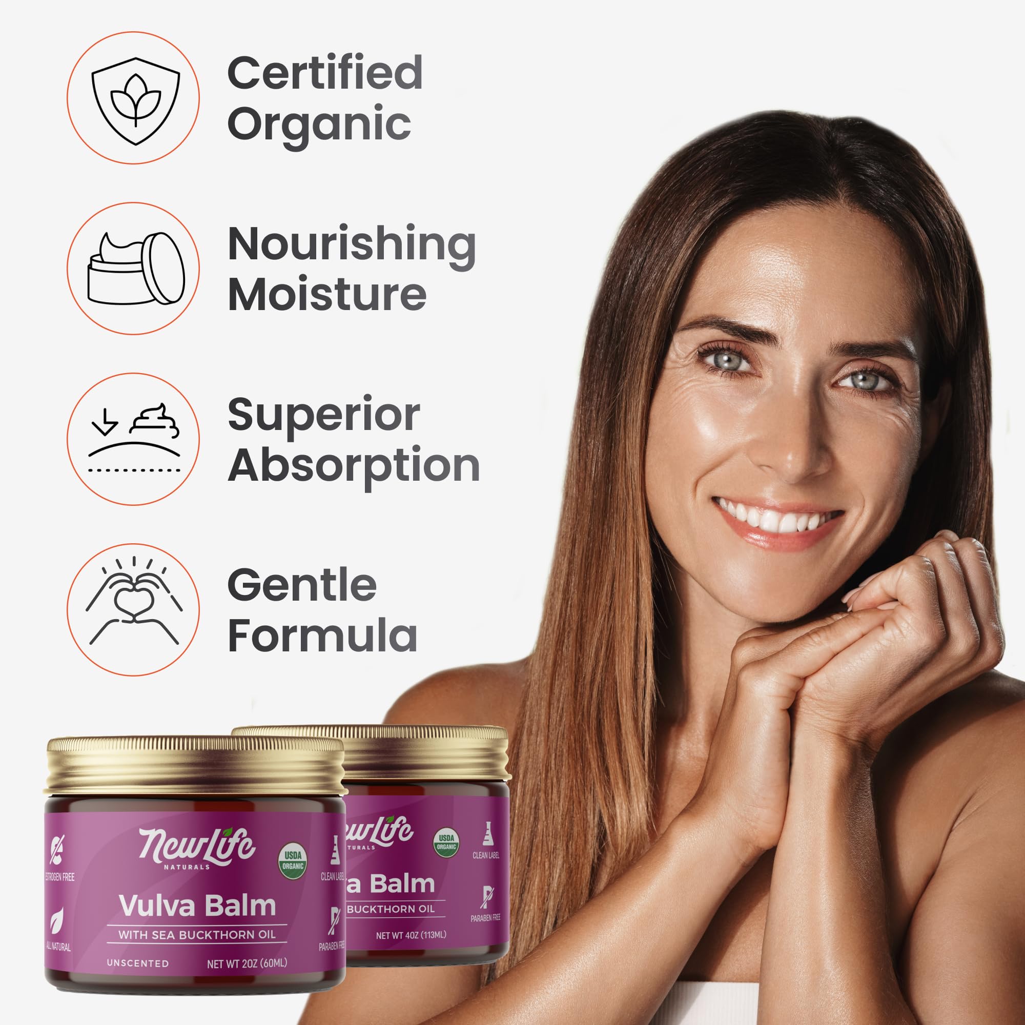 Aplicación del bálsamo NewLife Naturals en manos limpias para calma y protección