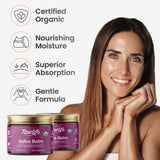 Aplicación del bálsamo NewLife Naturals en manos limpias para calma y protección
