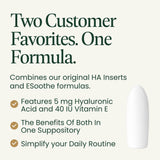 NewLife Naturals primer plano del supositorio mostrando textura y pureza