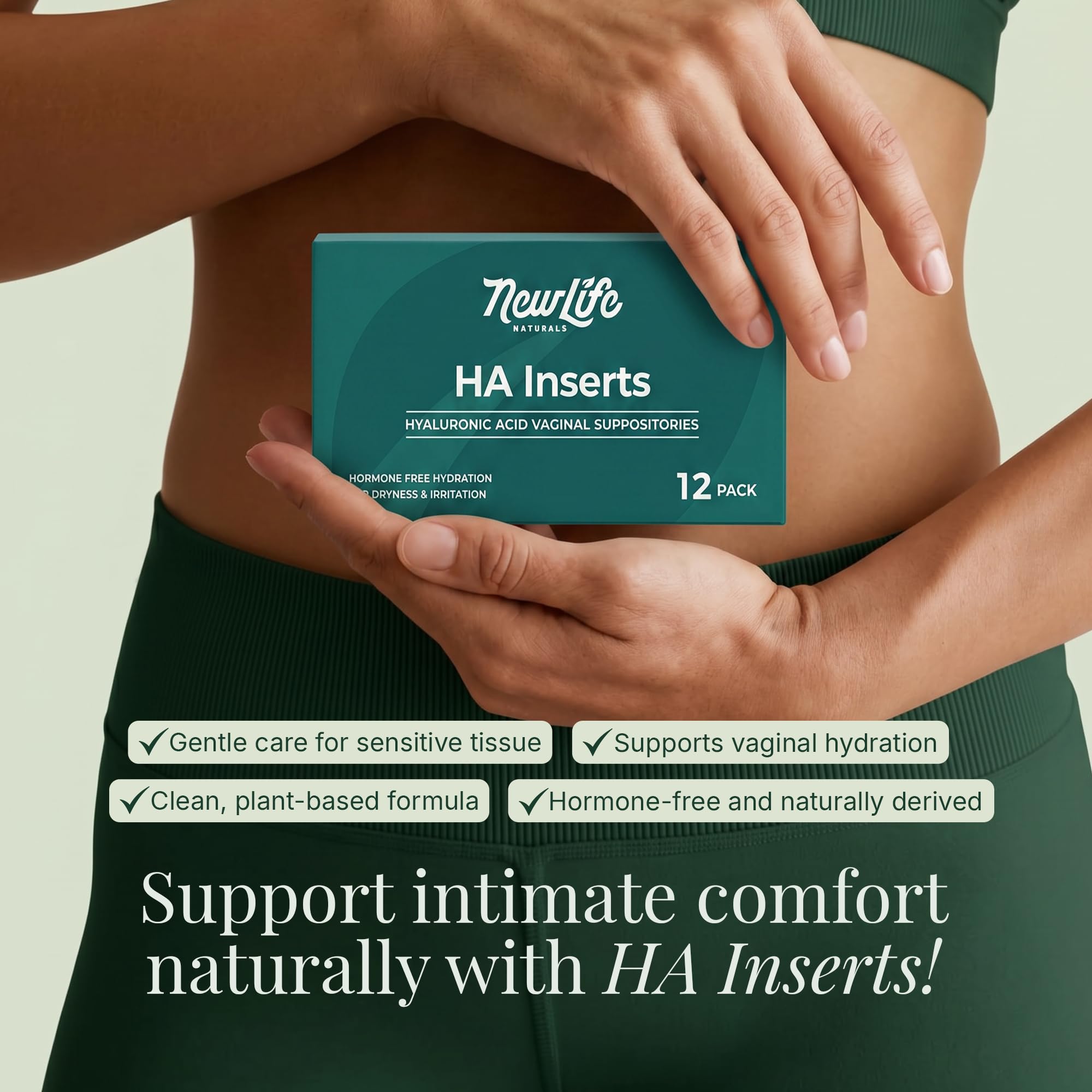 NewLife Naturals detalle del supositorio y textura para colocar con facilidad y confort