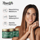 NewLife Naturals envase abierto de 2oz para comparar tamaño y cantidad útil