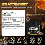 Newrish textura de goma en primer plano, muestra consistencia masticable y sabor