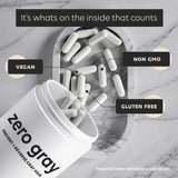 Newt ZERO GRAY etiqueta con lista de ingredientes que destaca transparencia y calidad