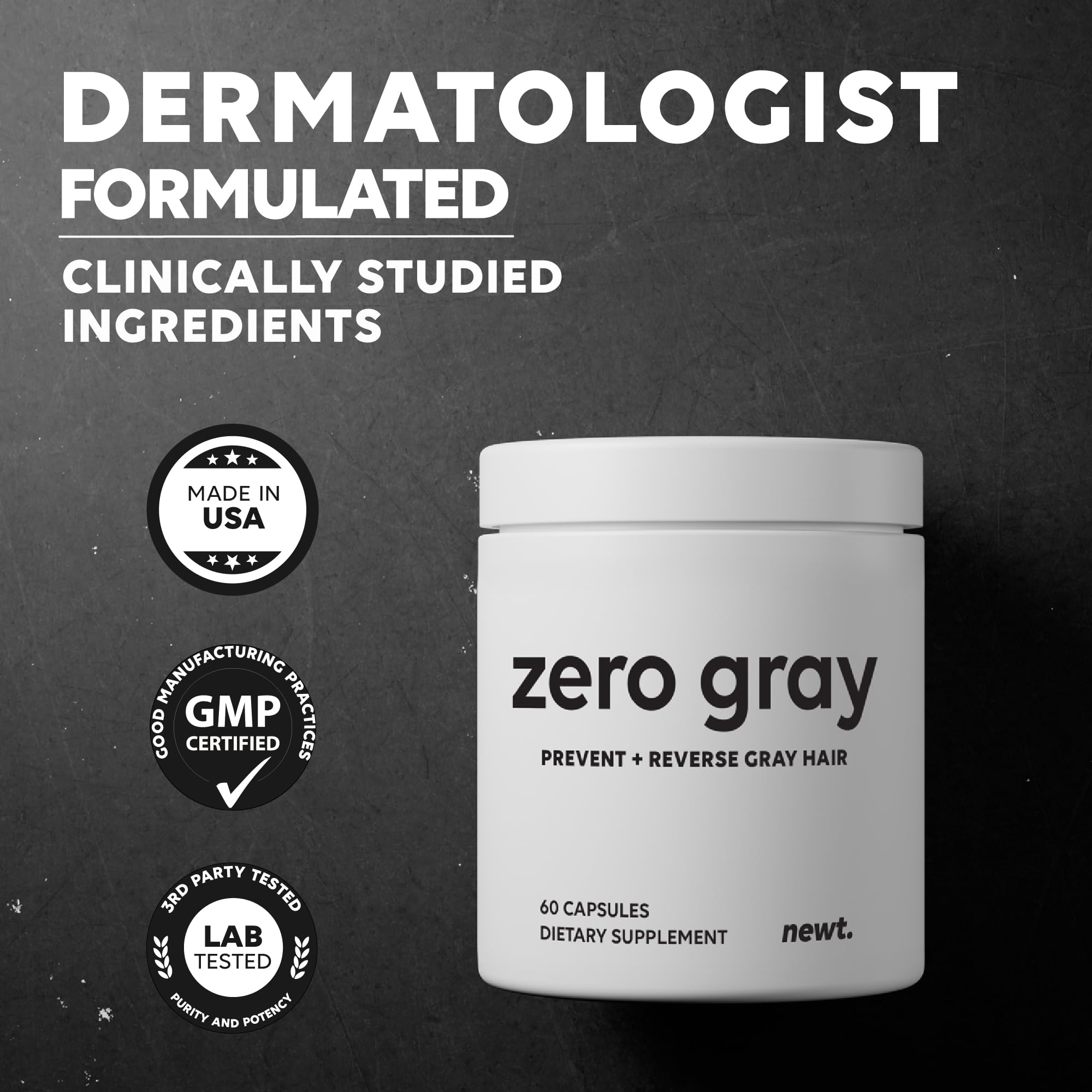 Newt ZERO GRAY detalle de la cápsula para mostrar la textura y calidad del producto
