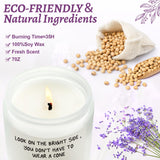 Newtay vela de lavanda con etiqueta divertida que aporta aroma relajante