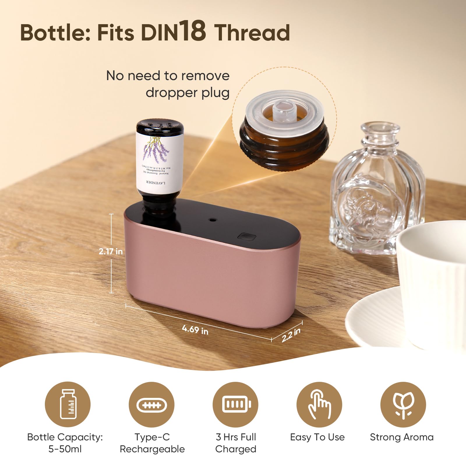Nexalithron niebla nano en funcionamiento dispersando aroma puro rápidamente