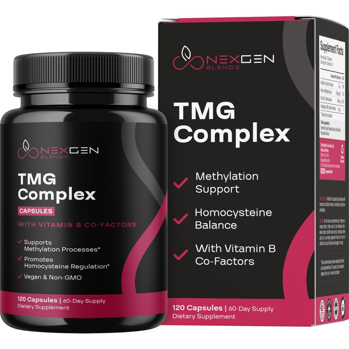 NEXGEN BLENDS frontal del empaque mostrando fórmula vegana y beneficios