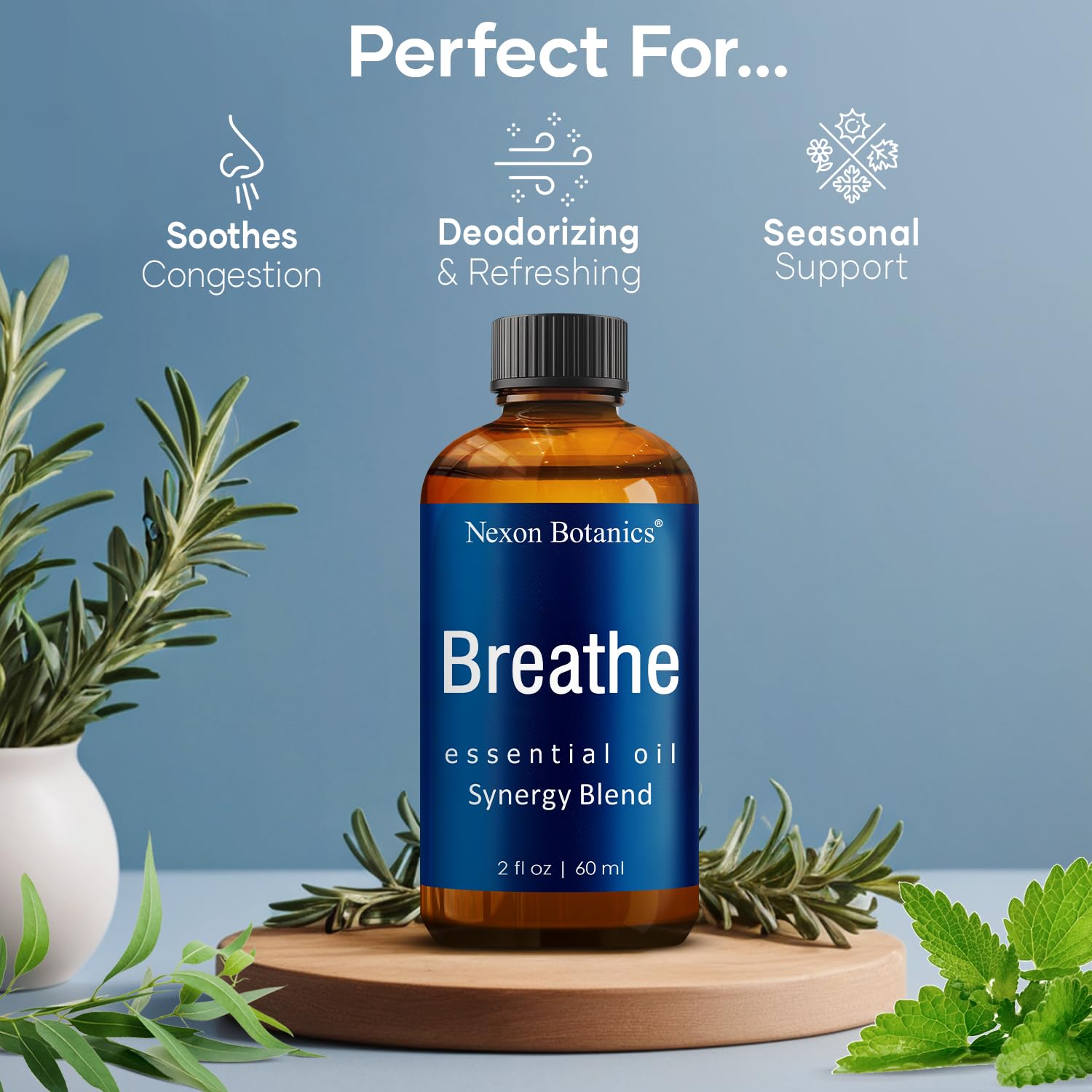 Nexon Botanics mezcla difundiendo aroma en difusor para ambiente limpio