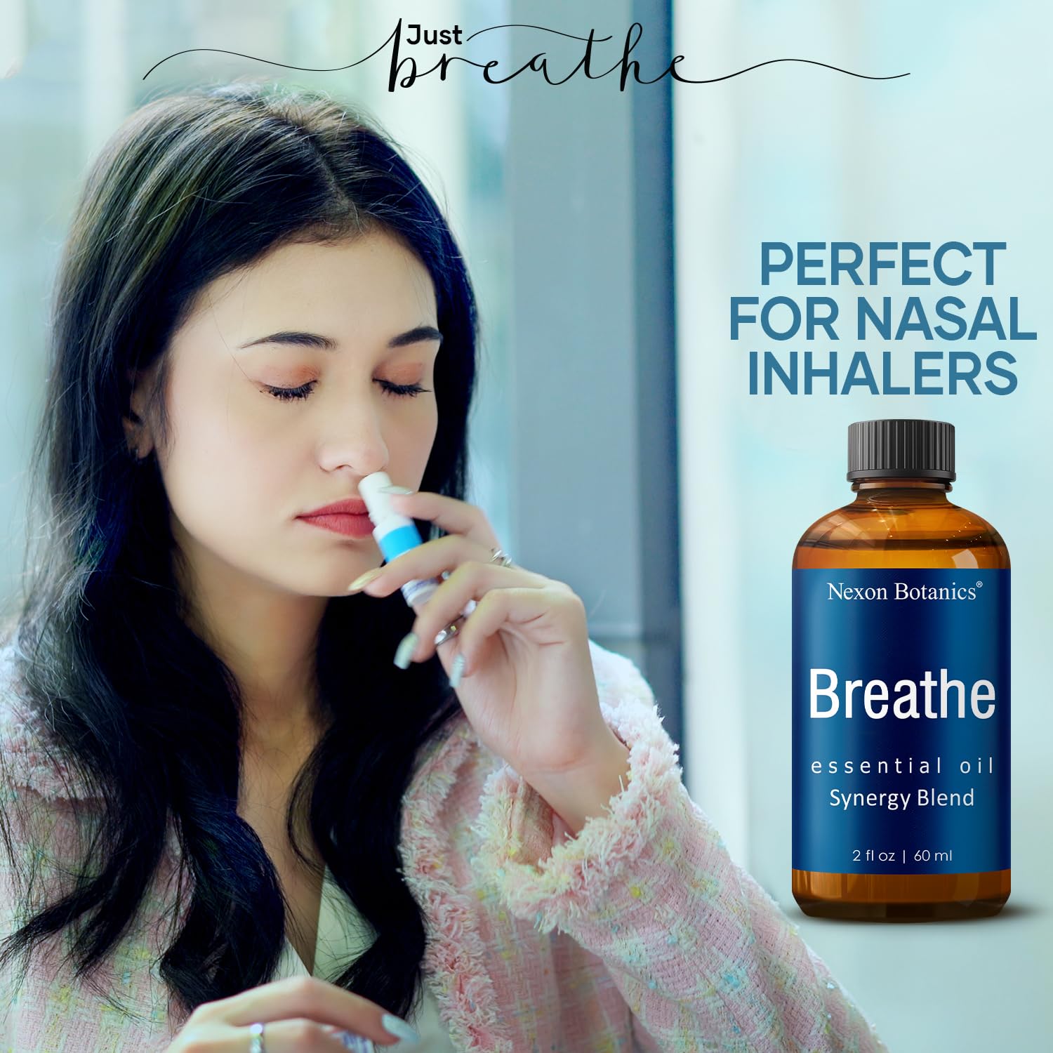 Nexon Botanics junto a objeto para comparar tamaño y capacidad 60 ml