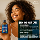 Nexon Botanics gota de aceite sobre piel mostrando la textura y absorción rápida