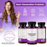 NEXT-MICROBIOME ingredientes HMO colágeno resveratrol en composición