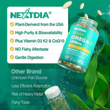 Nextdia frascos abiertos con cápsulas dispersas para visual de contenido