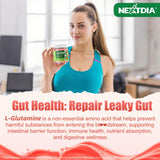 Nextdia persona masticando gomita como alternativa a pastillas