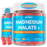 Nextdia paquete frontal del Magnesium Malate para identificar producto y beneficios
