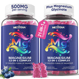 Nextdia envase frontal de gomitas con 12 formas de magnesio, fácil identificación
