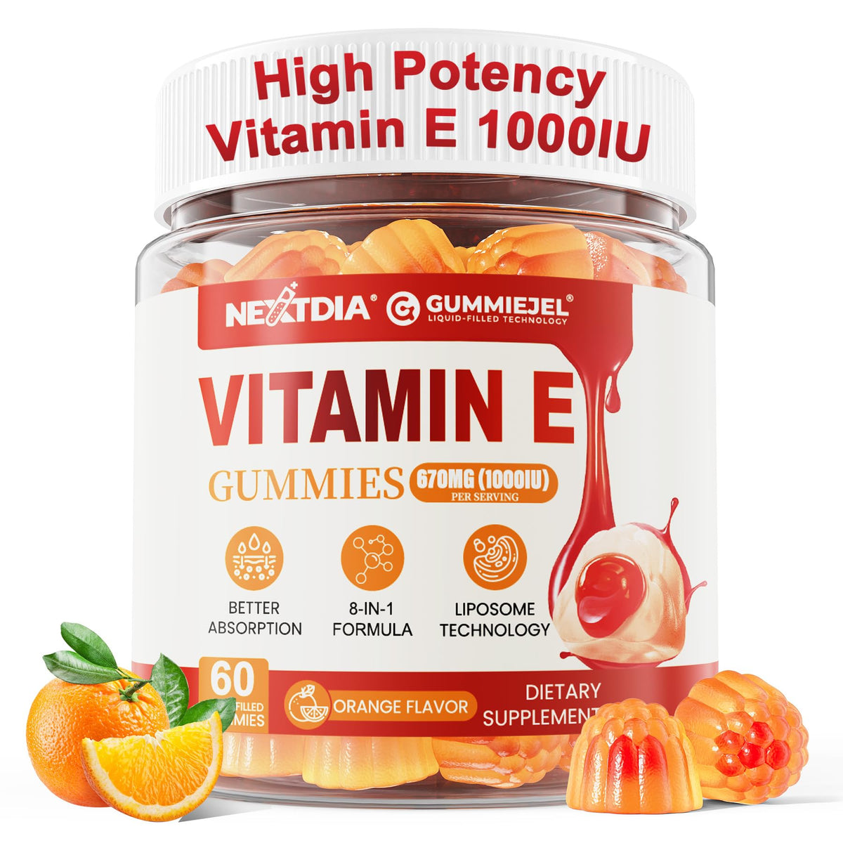 Nextdia frontal del envase que muestra fórmula y beneficio antioxidante