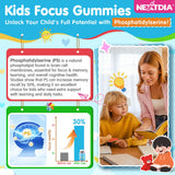 Nextdia gomita en la mano para mostrar tamaño y dosis amigable para niños