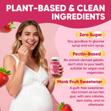 Nextdia omega3 de algas junto a gomitas enfatizando fuente vegana
