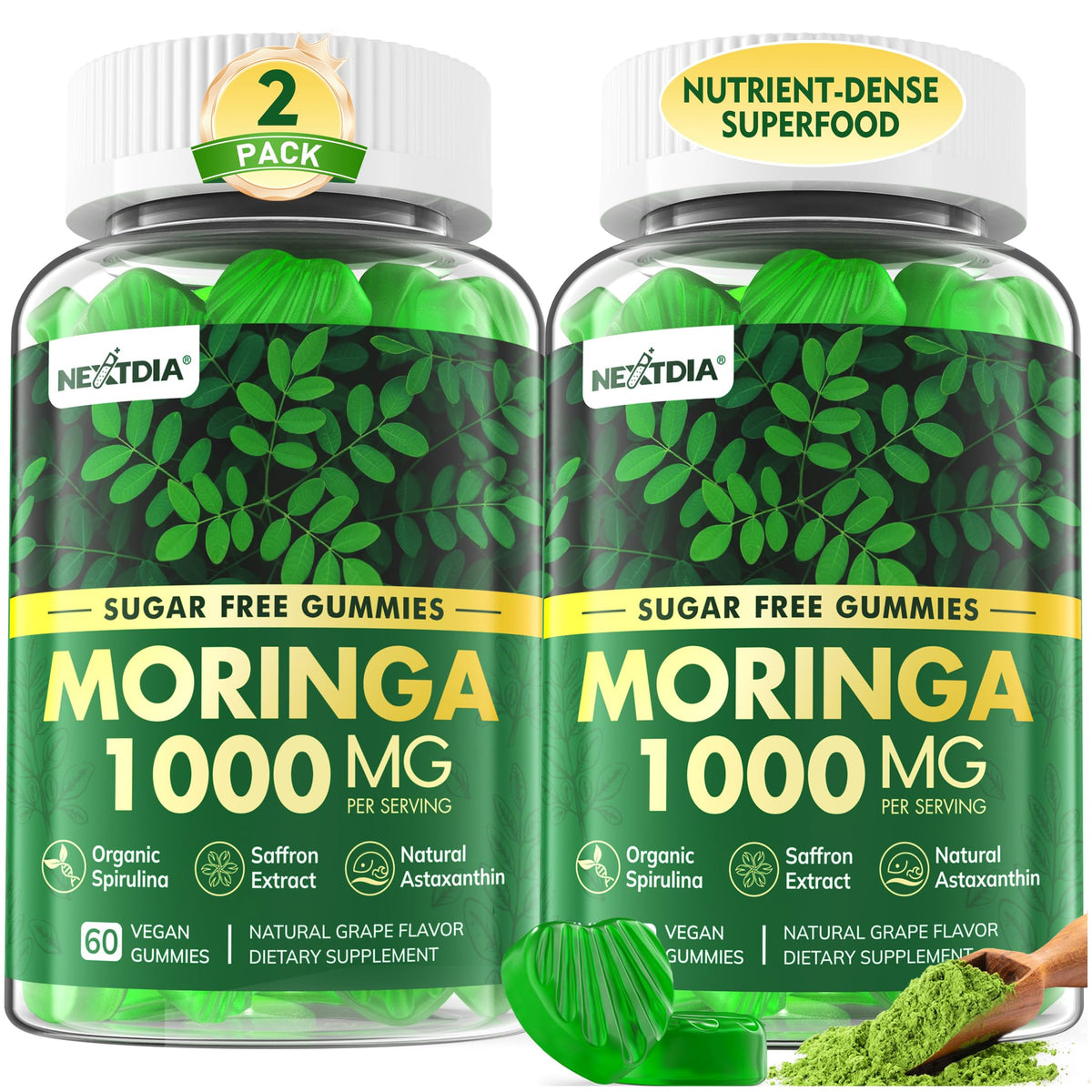 Nextdia moringa vista frontal del envase con información clara