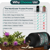 NEXTGRADE cápsulas junto a un plato para ilustrar apoyo digestivo postcomida