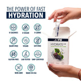 NF Sports polvo de Hydrate 2.0 en cuchara, dosis lista para disolver y absorber líquidos