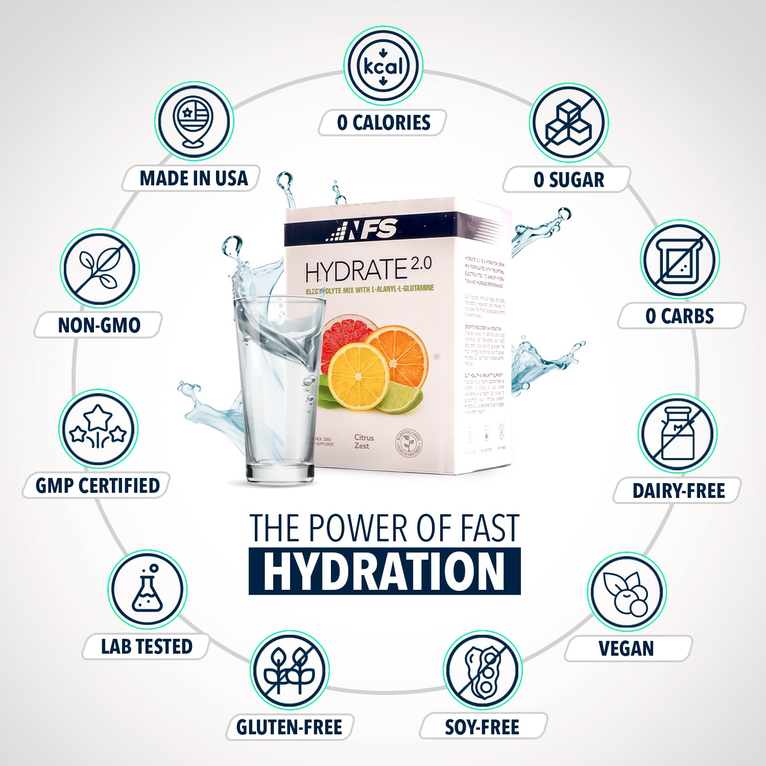 NF Sports Hydrate 2.0 junto a teléfono y llaves, escala que muestra tamaño de los sobres