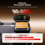 NGCES batería 5000mAh visible indicando autonomía prolongada y recarga fácil