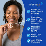 Niacinex botella abierta con tabletas visibles demostrando cantidad por envase