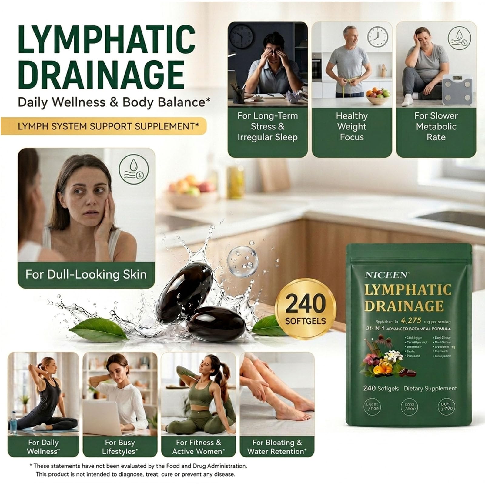 NICEEN etiqueta con datos y valores para informar ingredientes